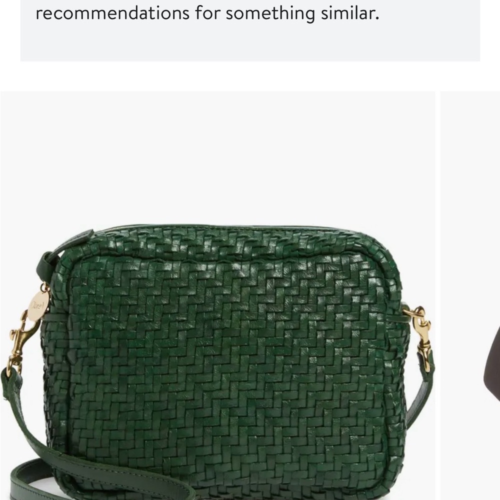 Clare V Fern Zigzag Woven Leather Midi Sac Crossbody